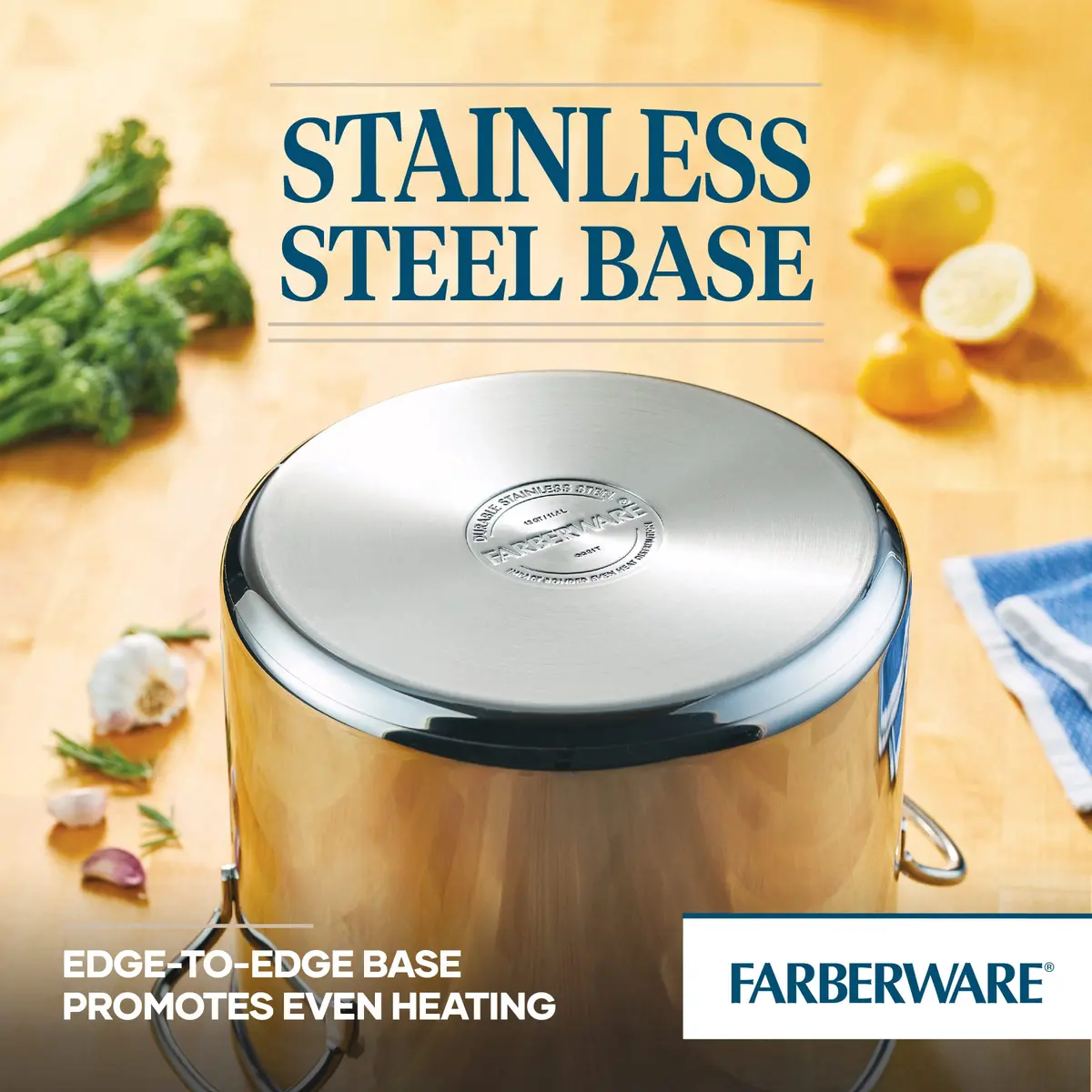 Farberware Classic Series 12 Qt Stainless Steel Stock Pot With Lid, Silver | Heavy-Duty 12 Quart Capacity for Large Batches - view 5