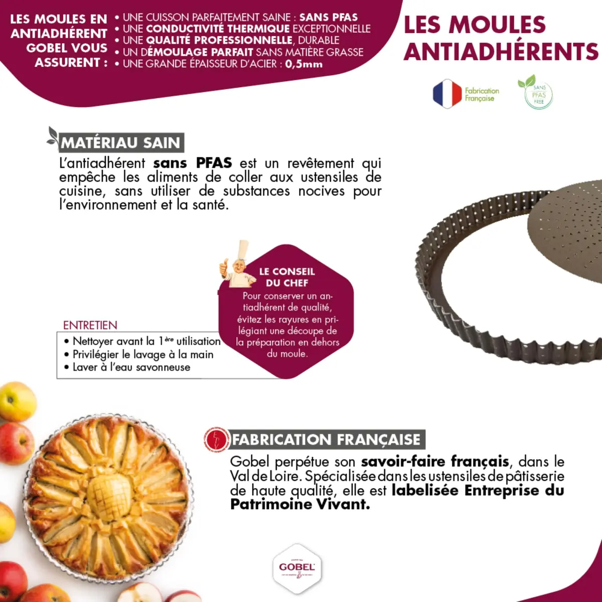 Gobel Non-Stick Madeleine Pan, 12 Shells, 15.6 x 7.9 in | French Bakeware Since 1887 - view 6