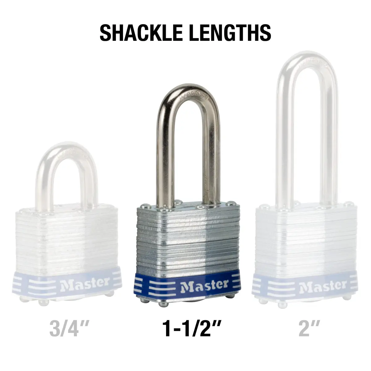 Master Lock 3DLF Outdoor Padlock with Key 1-1/2" Shackle | Durable Steel Lock for Outdoor Use - view 5