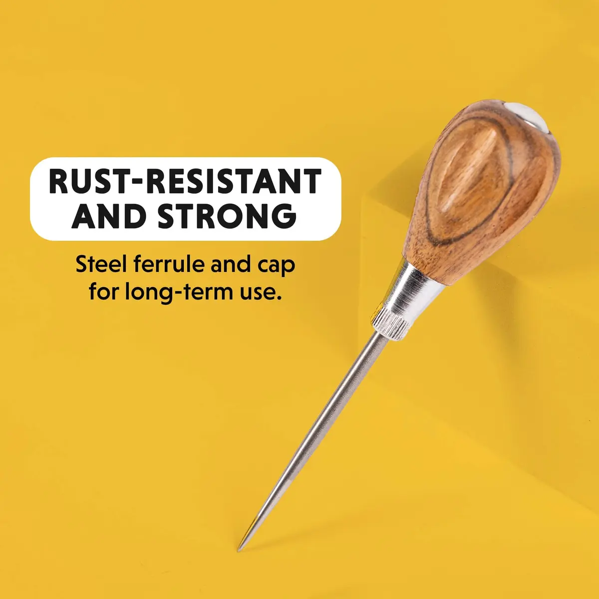 General Tools Scratch Awl Tool with Hardwood Handle, Alloy Steel Blade | Piercing Wood, Scribing, Layout Work - view 5