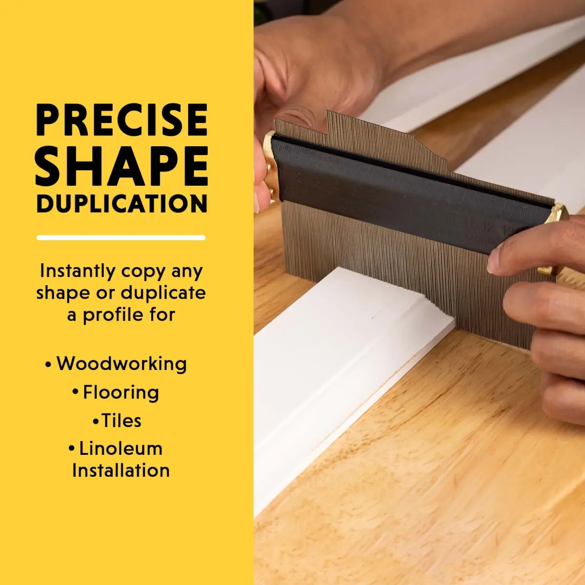 General Tools 837 Contour Gauge 6" (15.24 cm) | Instantly Copy Any Shape for Woodworking & Flooring - view 2