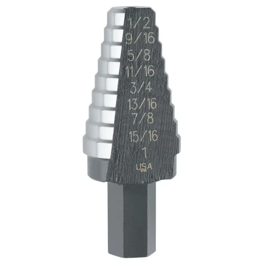 IRWIN UniBit Step Drill Bit 3/16"-1/2" (4.76mm-12.7mm) | Single-Flute HSS for Thin Materials - main product image