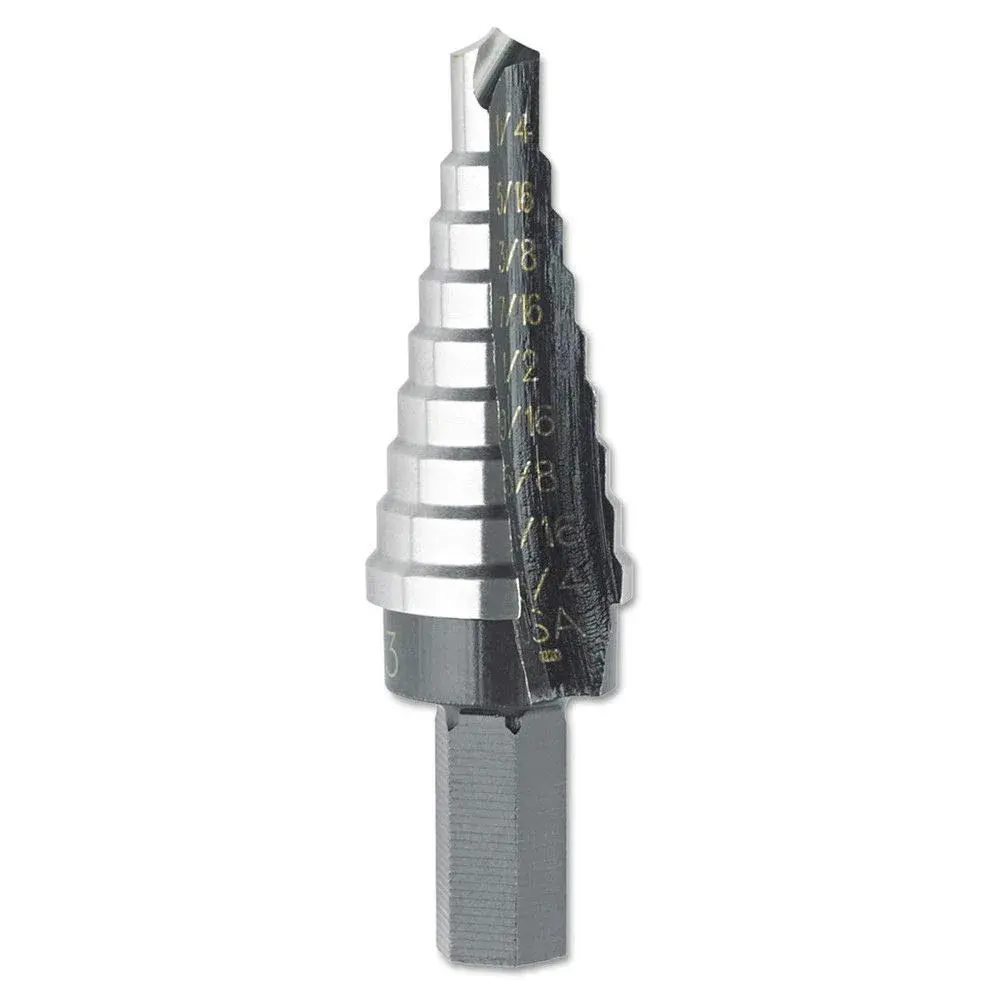 IRWIN Unibit #3 Step Drill Bit 1/4-Inch to 3/4-Inch, 3/8-Inch Shank | Precision Spot Drilling for Metal & Plastic - main product image
