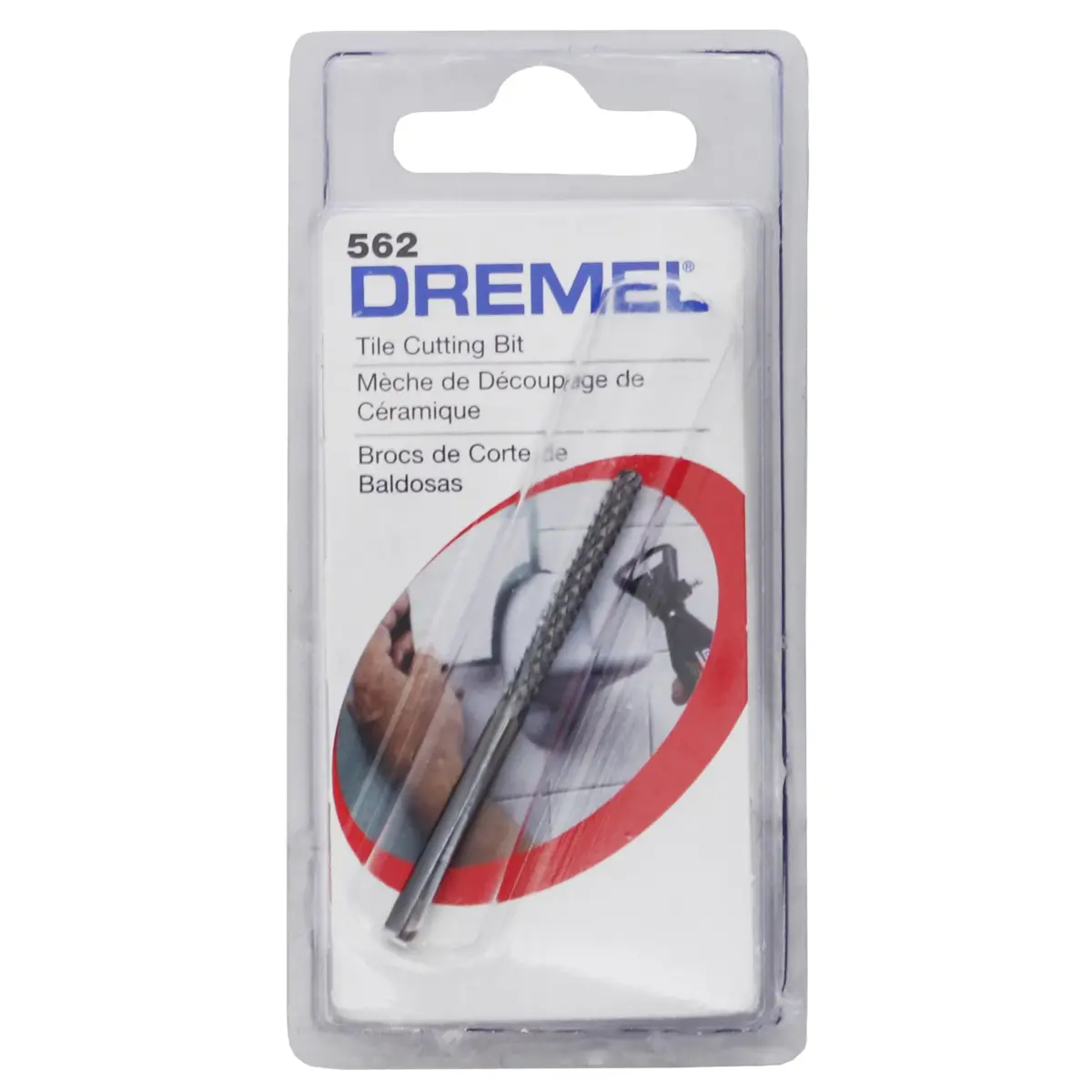 Dremel 562 Tile Cutting Bit, 1/8" (3.2mm) | Cuts Ceramic Wall Tile & Plaster - main product image