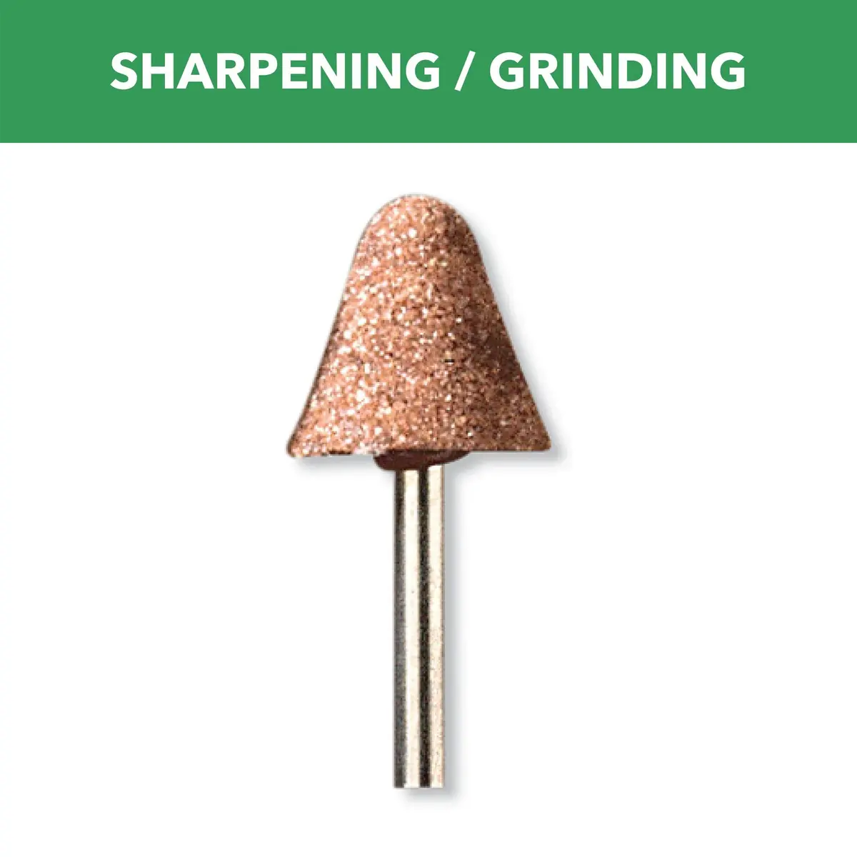 Dremel 941 Aluminum Oxide Grinding Stone 15.8mm (5/8") Shank 3.175mm (1/8") | For Metal, Stone, and Rust Grinding - view 2