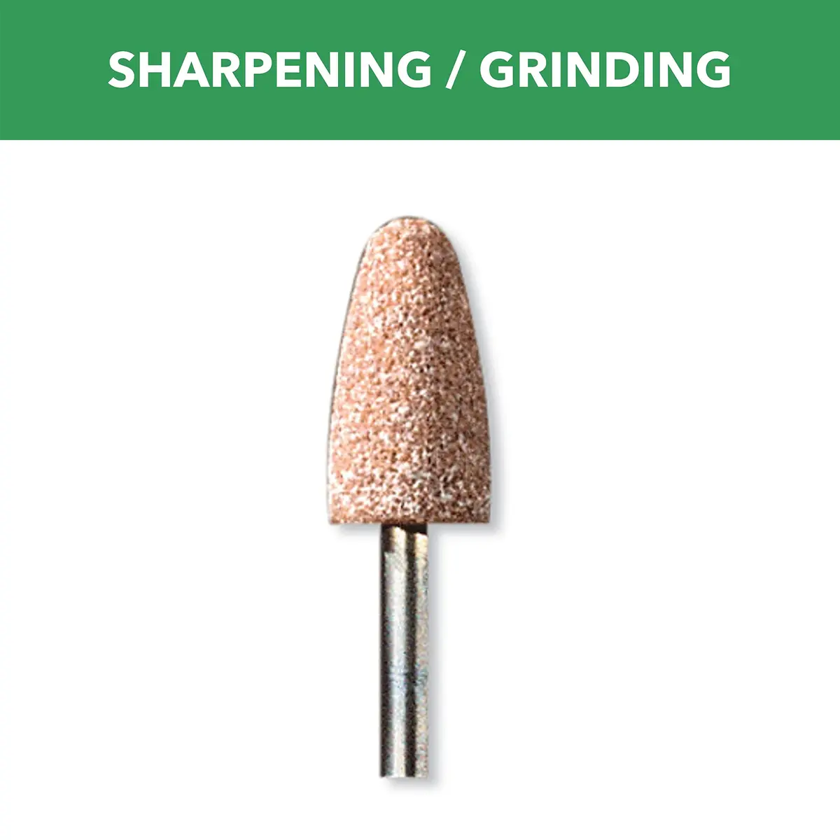 Dremel 952 Aluminum Oxide Grinding Stone 9.5mm (3/8") Head, 3.2mm (1/8") Shank | For Metal Grinding & Sharpening - view 2