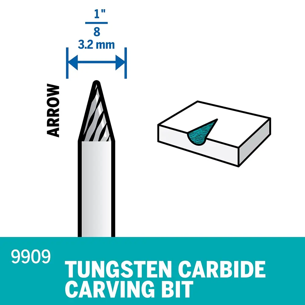 Dremel Tungsten Carbide Cutter 1/8 in | Heavy-Duty Hard Material Shaping & Grinding - view 3