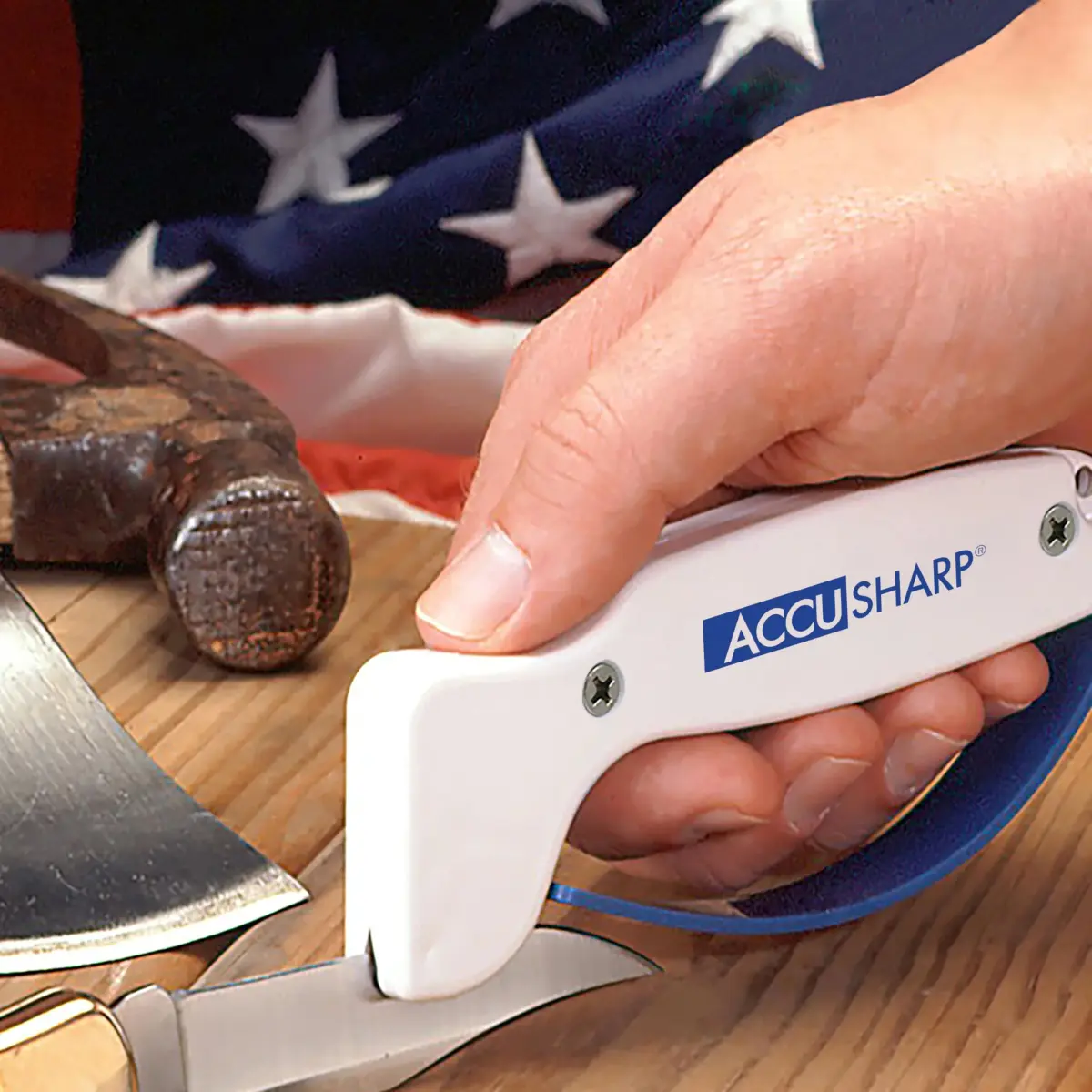AccuSharp Knife Sharpener White | Restores Straight & Serrated Knives, 0.125 lb - view 6