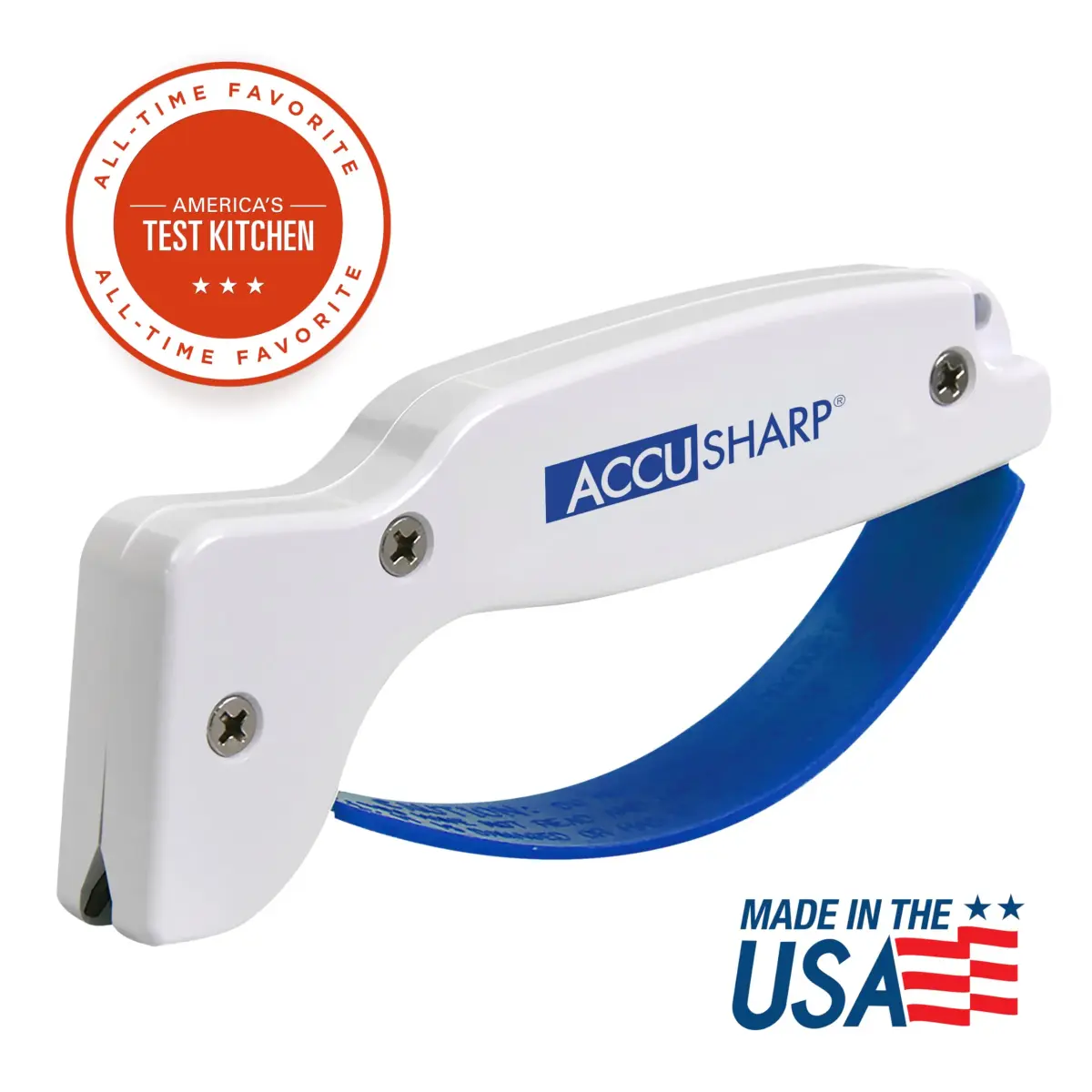 AccuSharp Knife Sharpener White | Restores Straight & Serrated Knives, 0.125 lb - view 2