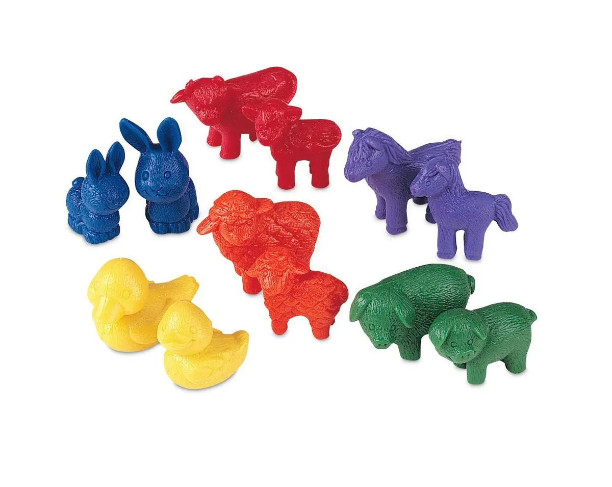 Learning Resources Friendly Farm Animal Counters | 72-Piece Set for Early Math Skills in India - view 2