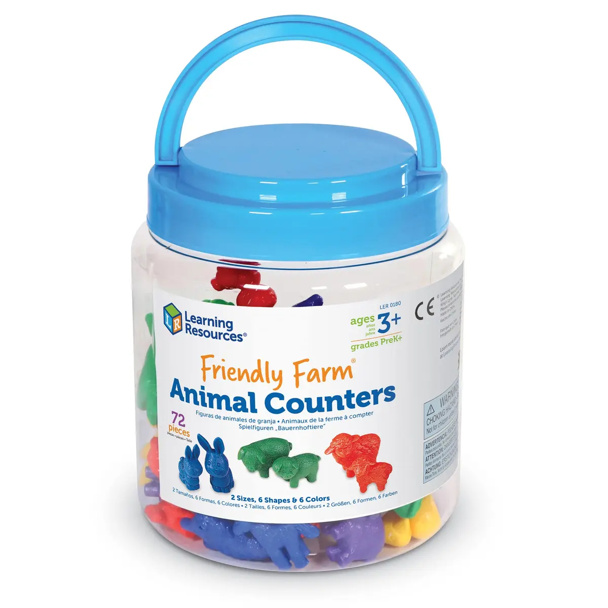 Learning Resources Friendly Farm Animal Counters | 72-Piece Set for Early Math Skills in India - view 3
