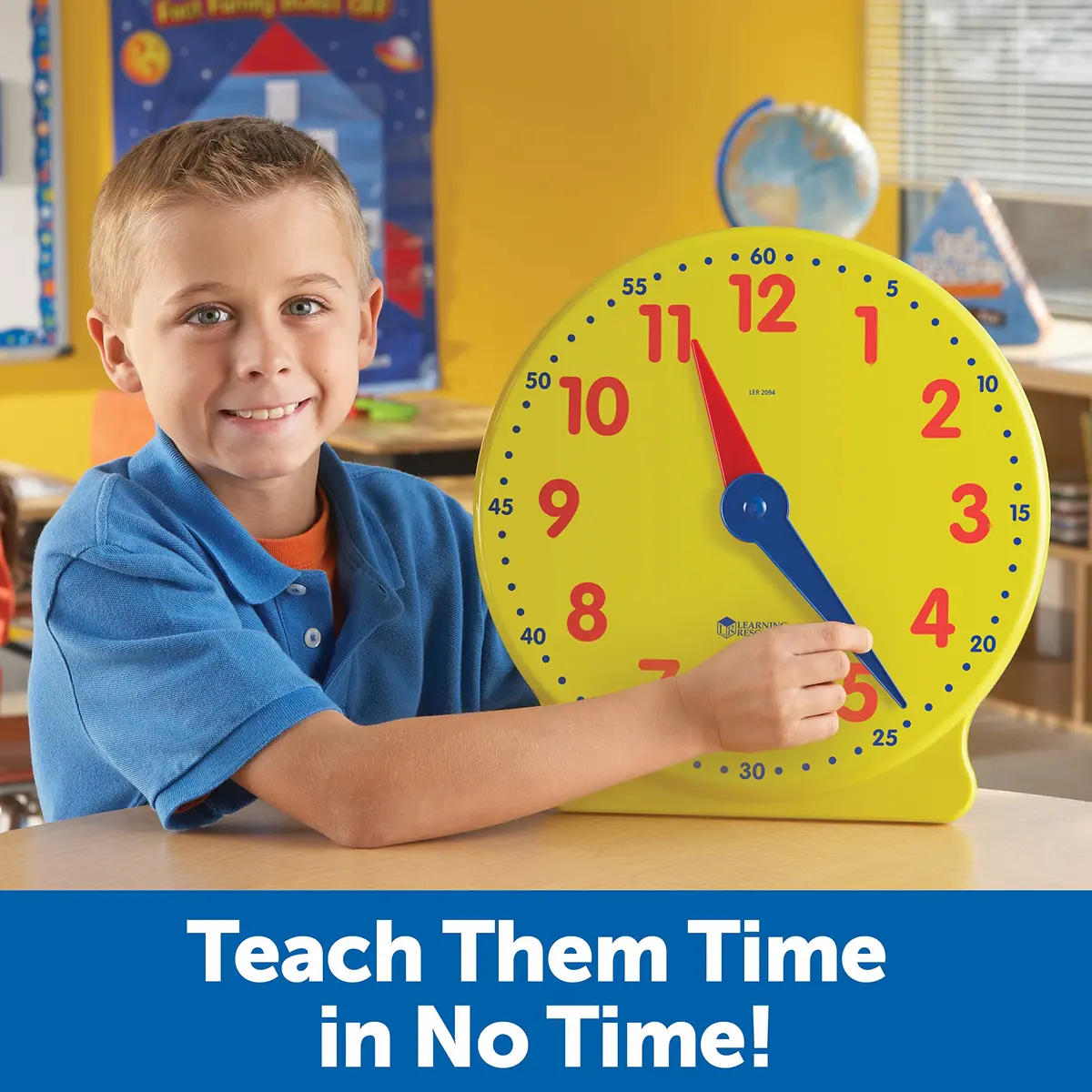 Learning Resources Big Time Demonstration Clock | Educational Toy for Ages 5+ - view 4