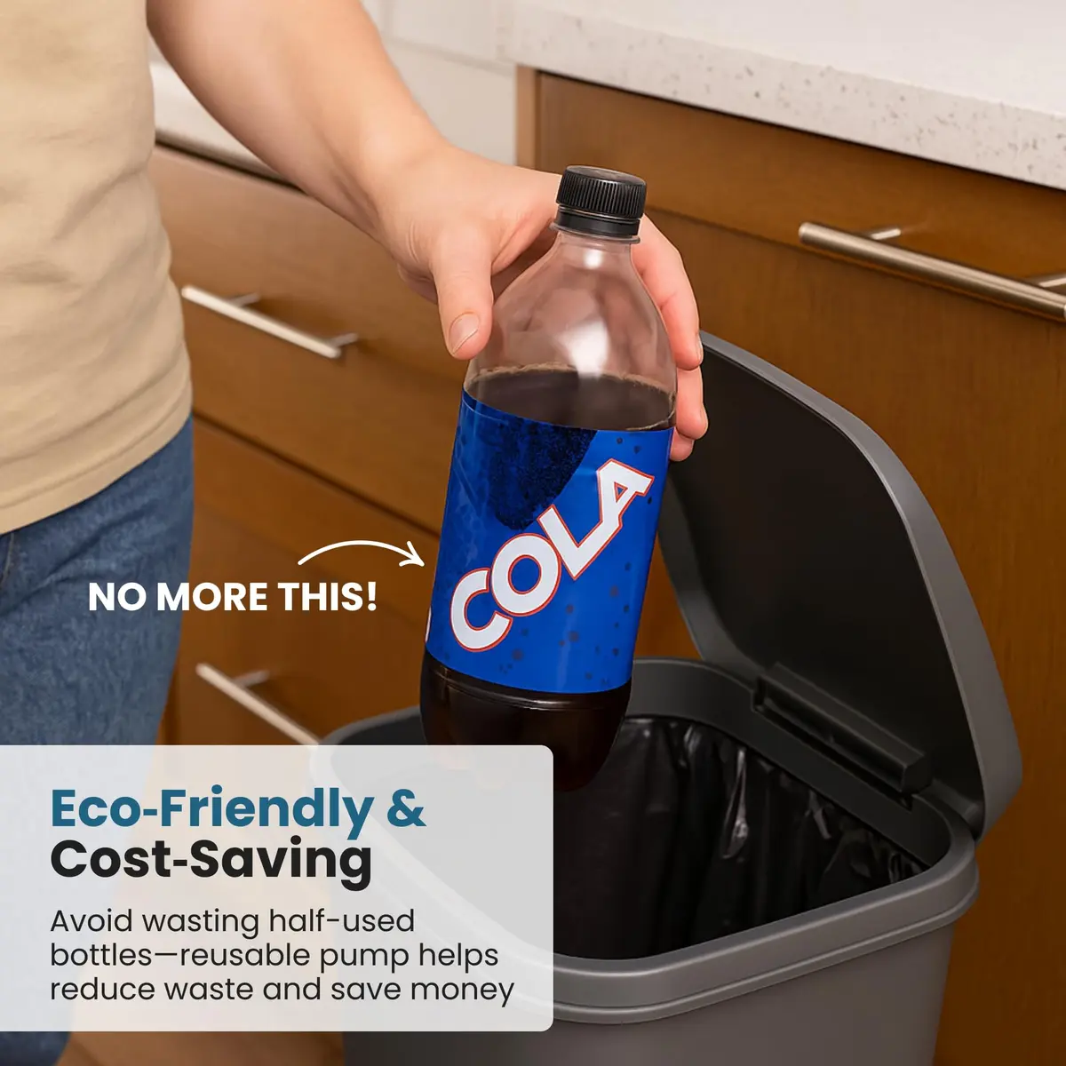Jokari Keeper Pump & Pour Soda Bottle Cap | Preserves Carbonation, Reusable, Fits Most Plastic Bottles - view 7