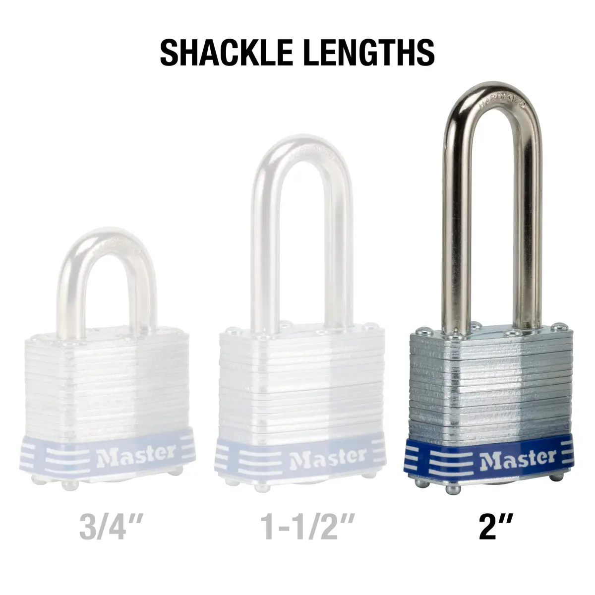 Master Lock 3DLH Laminated Steel Padlock with Key, 40mm Body, 51mm Shackle | Hardened Steel Shackle & 4-Pin Cylinder - view 5