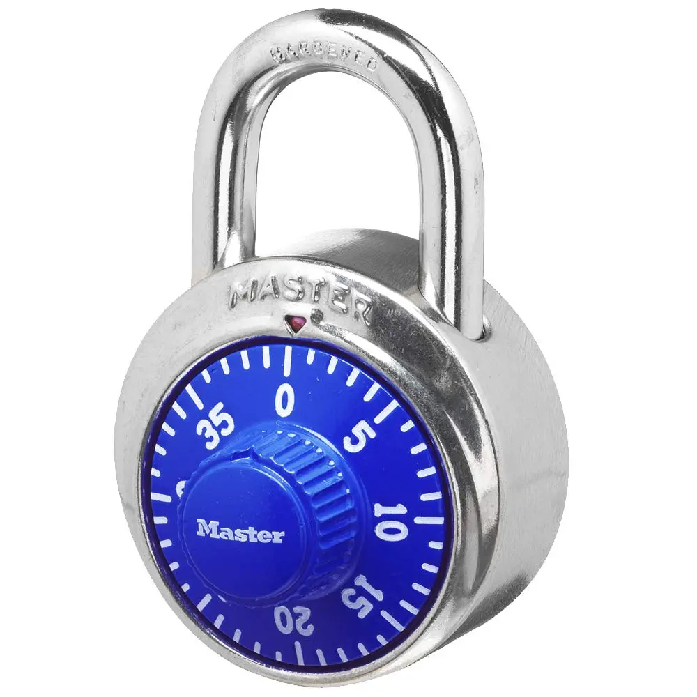 Master Lock Combination Lock for Gym Lockers, Blue | 3-Digit Keyless Security - main product image