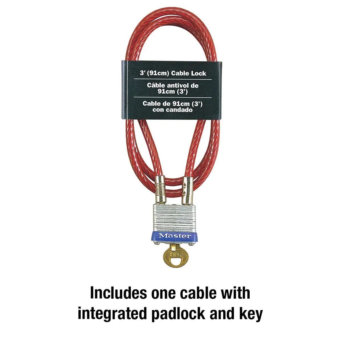 Master Lock 719D Steel Cable with Key Lock 3 ft (91 cm) | Outdoor Security - view 6
