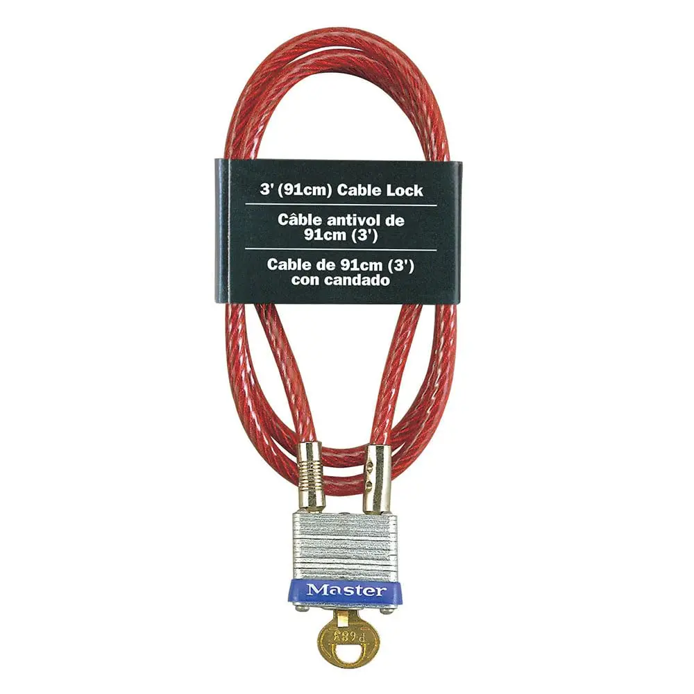 Master Lock 719D Steel Cable with Key Lock 3 ft (91 cm) | Outdoor Security - main product image
