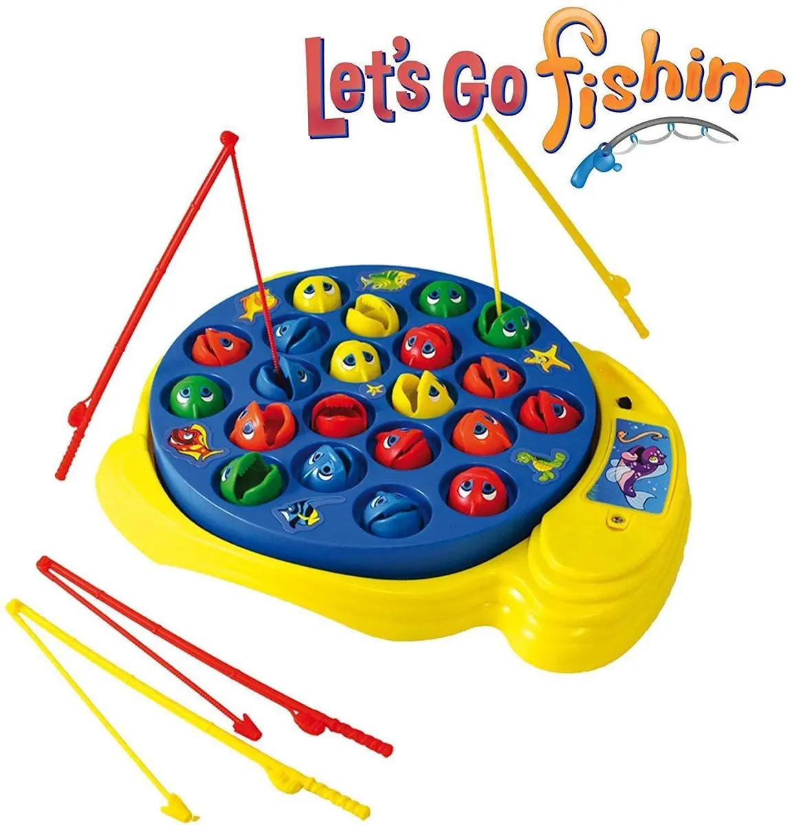 Pressman Let's Go Fishin' Game - Original Rotating Pond Edition | 21 Fish, 4 Poles, Ages 4+ - view 3