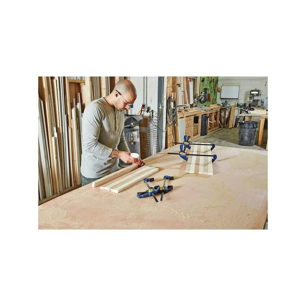 IRWIN QUICK-GRIP Mini One-Handed Bar Clamp 30.48cm (12-Inch) | Secure Hold for Small Projects - view 3