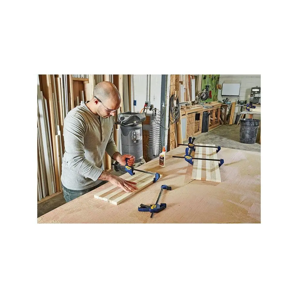 IRWIN QUICK-GRIP Mini One-Handed Bar Clamp 30.48cm (12-Inch) | Secure Hold for Small Projects - view 4