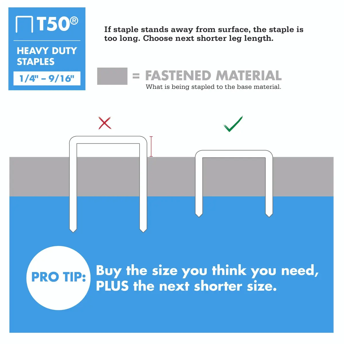 Arrow Heavy Duty Staples 3/8-Inch Leg & Crown | Durable Steel for Upholstery & Construction - view 5