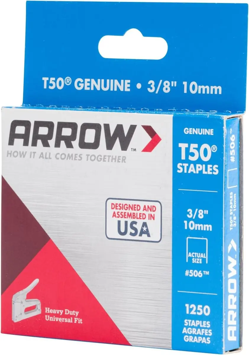 Arrow Heavy Duty Staples 3/8-Inch Leg & Crown | Durable Steel for Upholstery & Construction - view 6