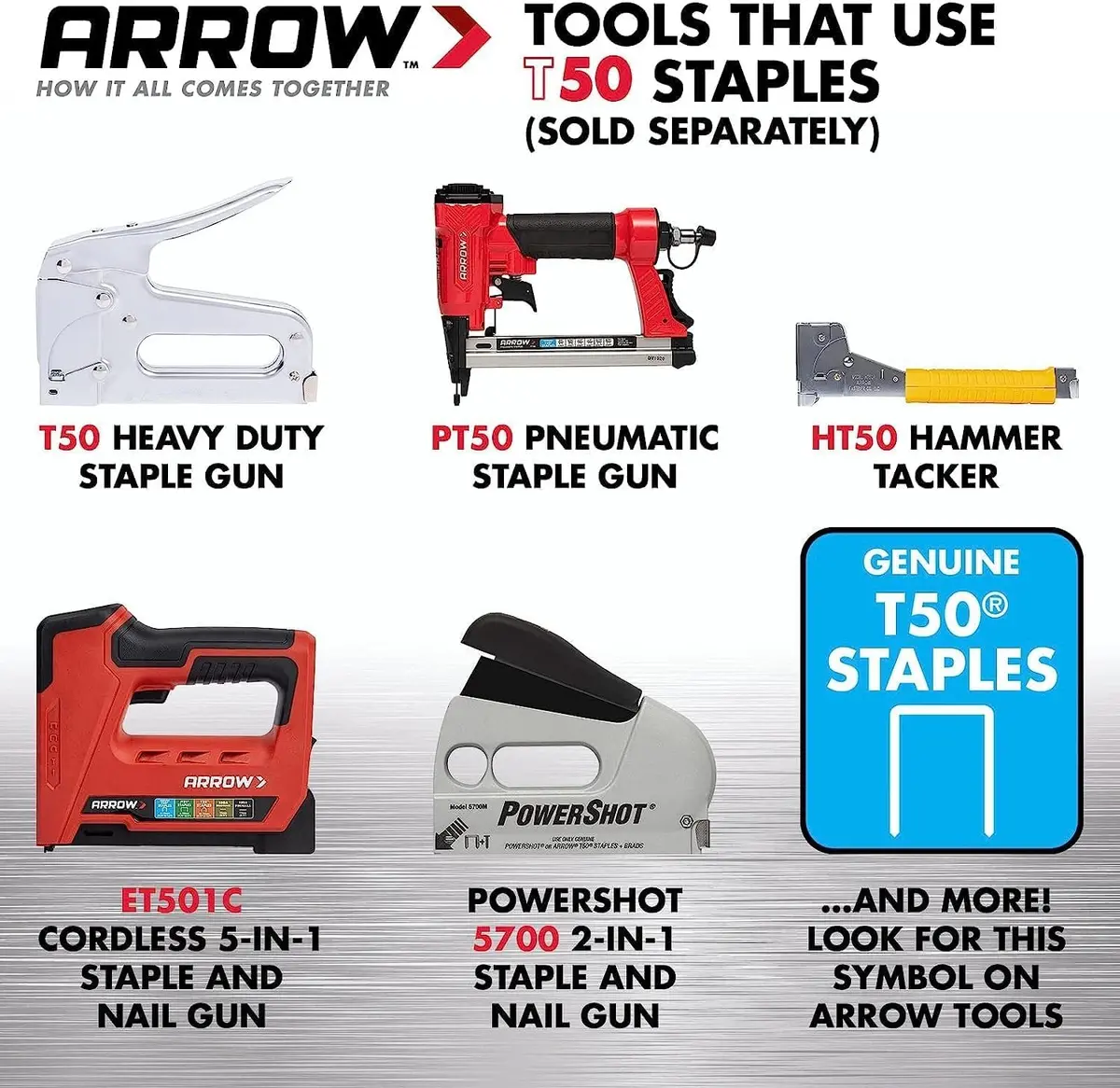 Arrow Heavy Duty Staples 3/8-Inch Leg & Crown | Durable Steel for Upholstery & Construction - view 3