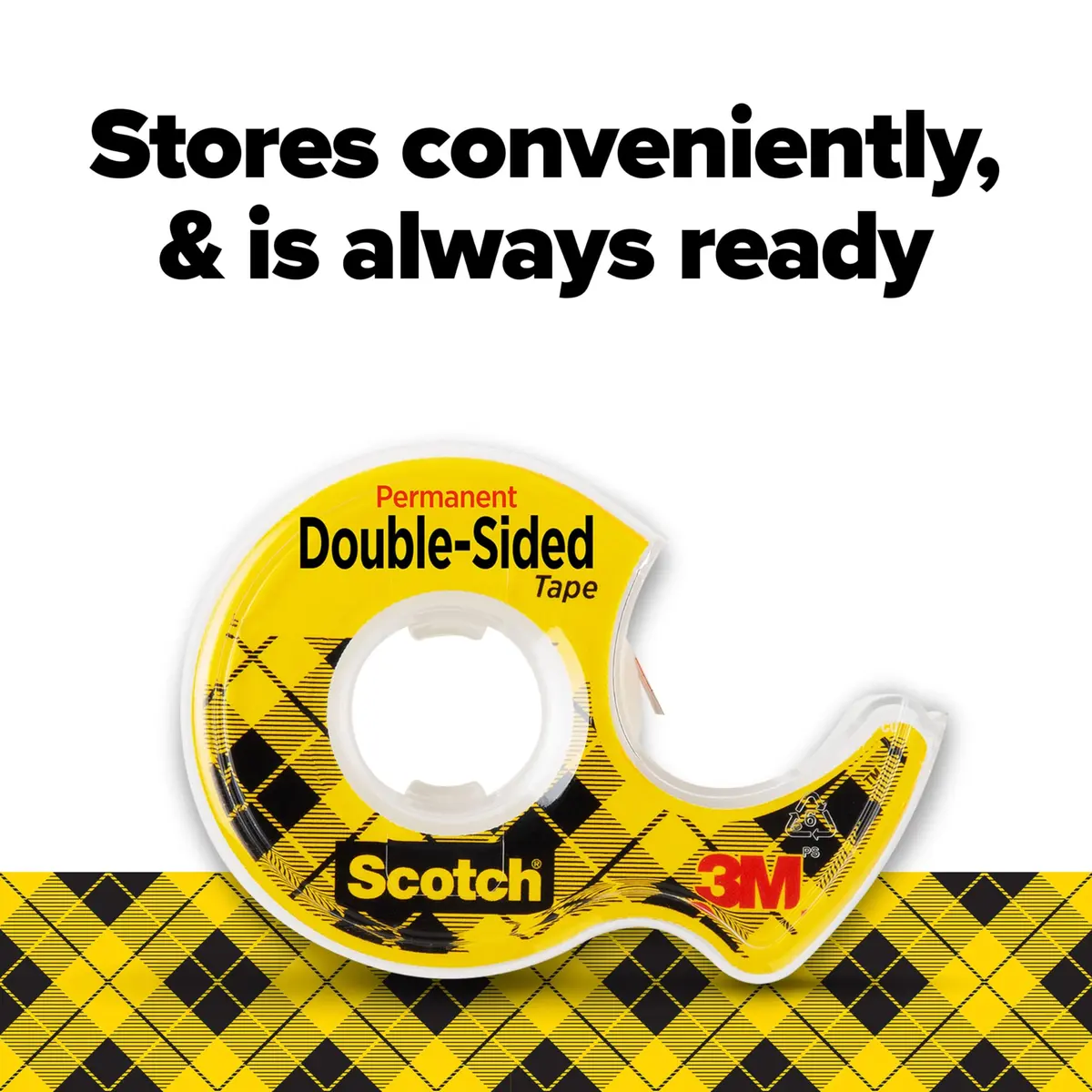 Scotch Permanent Double Sided Tape with Dispenser 1.27 cm x 635 cm (0.5 in. x 250 in.) | Mess-Free Permanent Adhesive - view 7