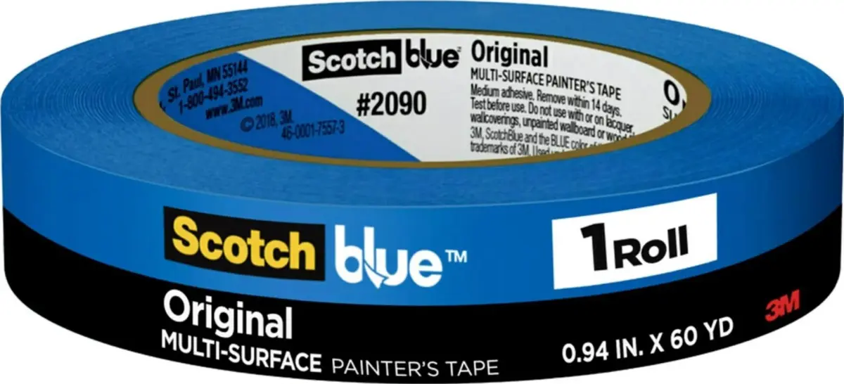ScotchBlue Original Multi-Surface Painter's Tape 2.4 cm (1 Inch) x 54.8 m (180 Ft) | Clean Removal Tape for Walls, Trim, Glass - main product image