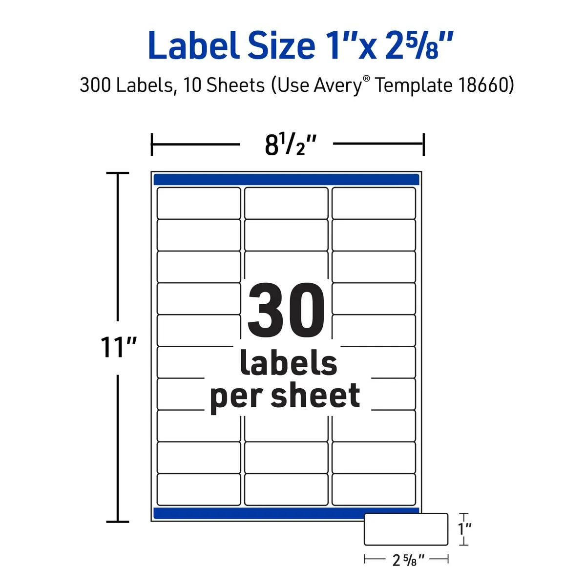 Avery Printable Address Labels with Sure Feed 1" x 2-5/8" Matte Clear | 300 Labels for Professional & Personal Use - view 5