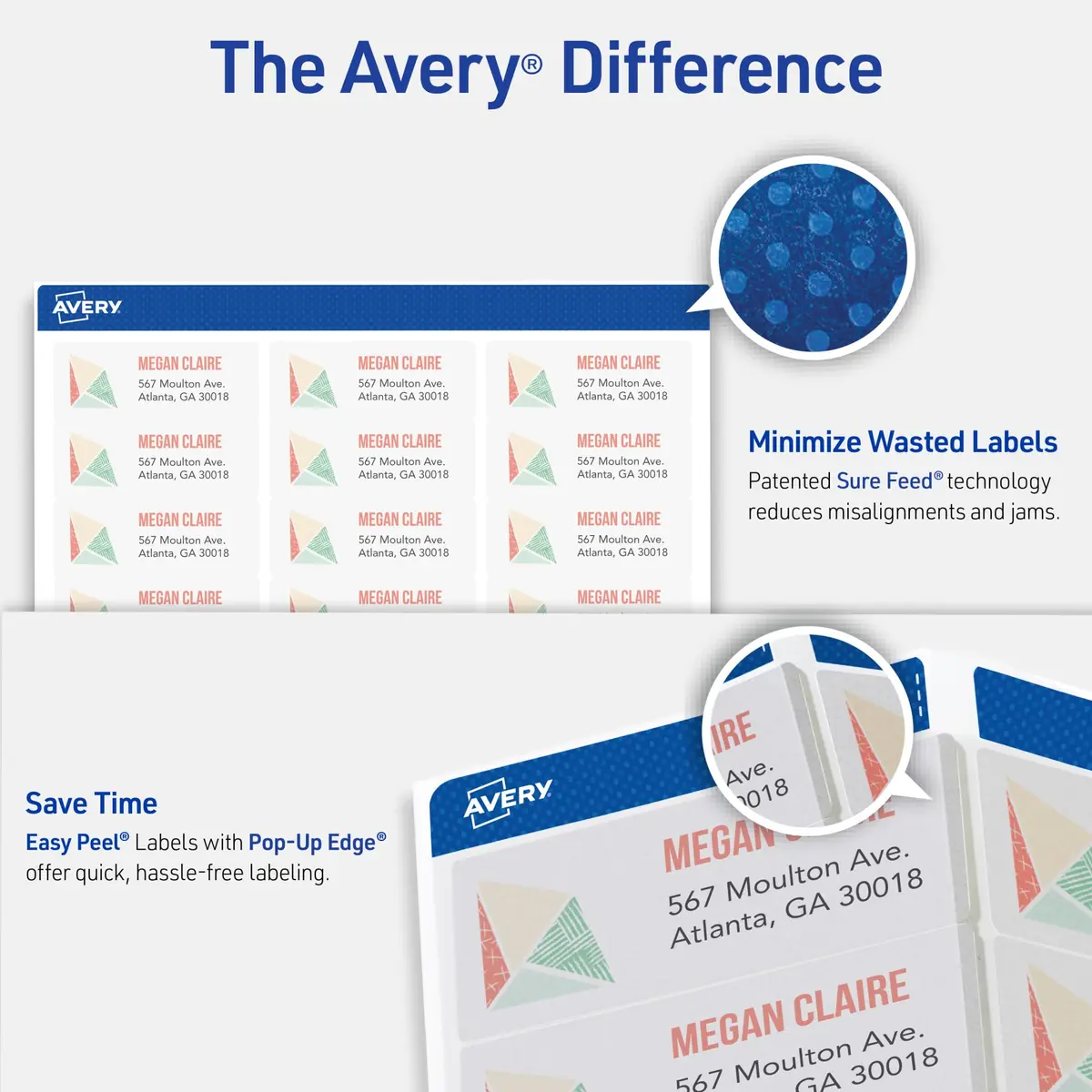 Avery Printable Address Labels with Sure Feed 1" x 2-5/8" Matte Clear | 300 Labels for Professional & Personal Use - view 2