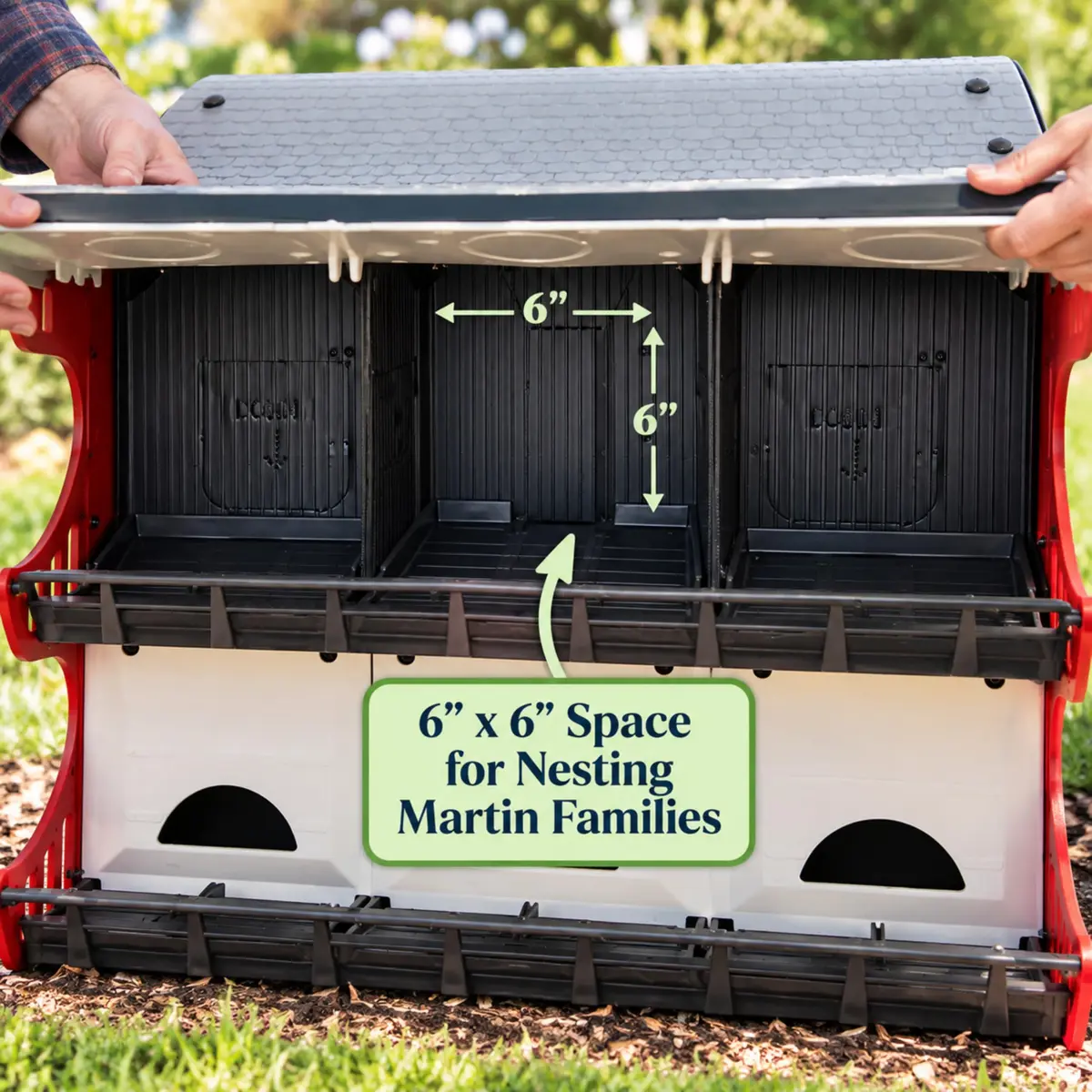 S&K Purple Martin House, 16-Room Birdhouse for Backyard Birding | Durable Polypropylene, Easy Assembly, 16 Compartments - view 3