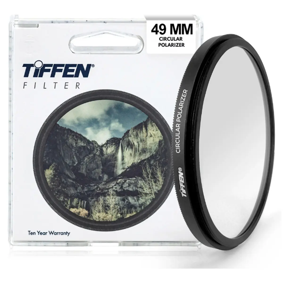 Tiffen 49mm Circular Polarizer CPL Filter for Cameras - Reduces Glare - main product image