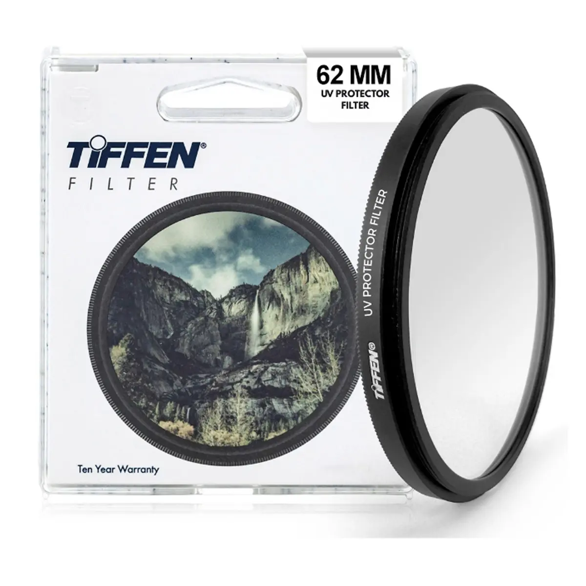 Tiffen 62mm UV Protector Filter with Clear Optical Glass | 62mm Lens Filter for DSLR Cameras - main product image