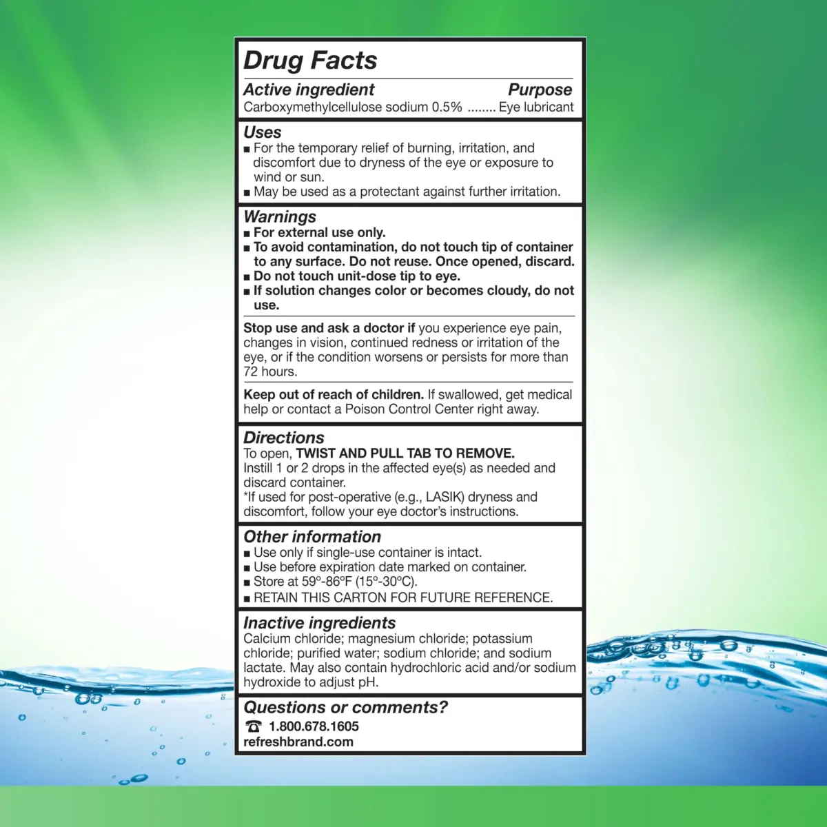 Refresh PLUS Lubricant Eye Drops Preservative-Free Artificial Tears 0.4 mL (0.01 Fl Oz) | 50 Single-Use Vials - view 7