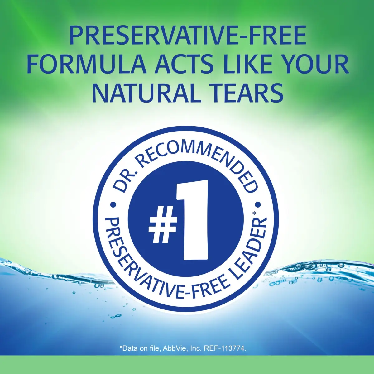 Refresh PLUS Lubricant Eye Drops Preservative-Free Artificial Tears 0.4 mL (0.01 Fl Oz) | 50 Single-Use Vials - view 2
