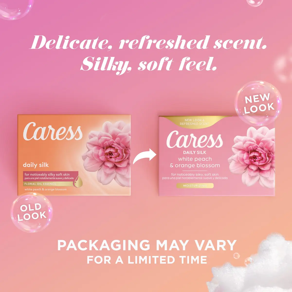 Caress Beauty Bar Soap for Women, Daily Silk with Silk Extract & Floral Oil, 3.75 oz, 2 Bath Bars | Silky, Moisturizing Body Soap - view 6