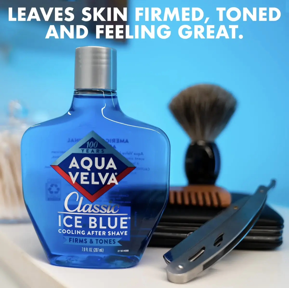 Aqua Velva Classic Ice Blue After Shave Lotion 207ml (7 Fl Oz) | Soothes, Cools, Refreshes Skin - view 3
