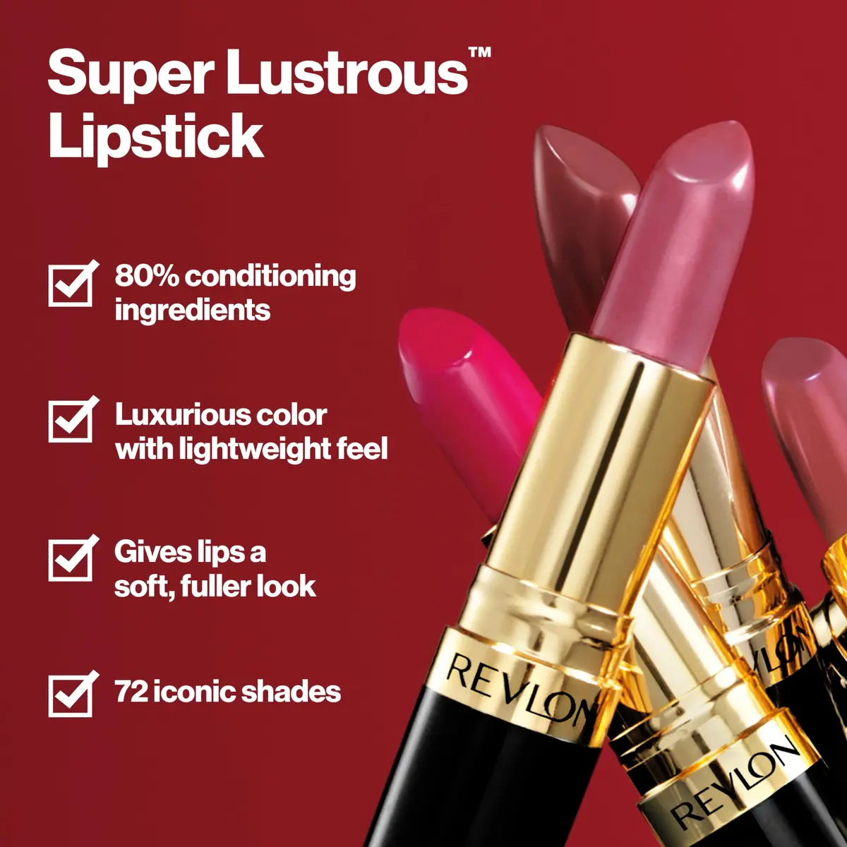 Revlon Super Lustrous Lipstick Rum Raisin 535 0.15 oz (4.2 g) | Classic Cream Finish - view 5