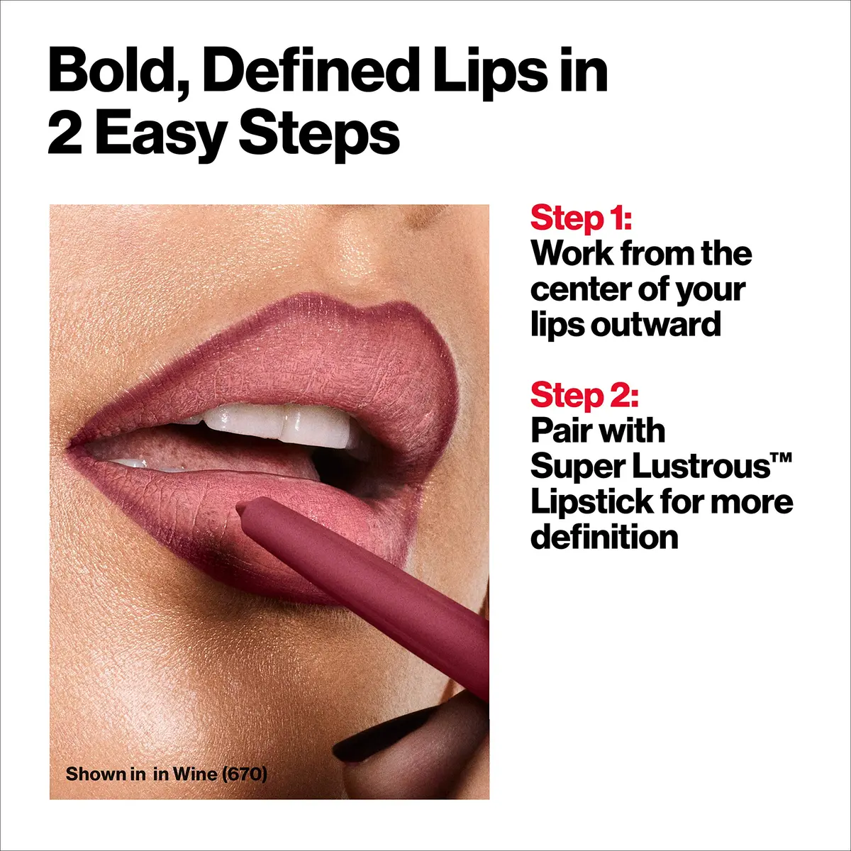 REVLON ColorStay Lipliner Pencil with Sharpener, Plums 060, 0.28g (0.01 oz) | Long-Lasting Satin Finish - view 6