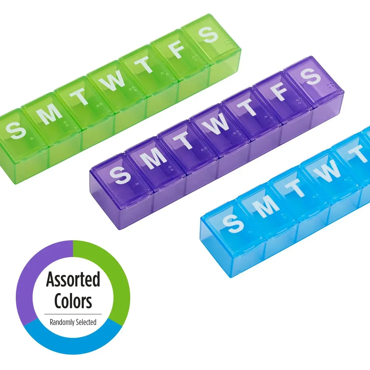 EZY DOSE Weekly Large Pill Organizer Planner 7-Day | Arthritis Foundation Endorsed - view 5