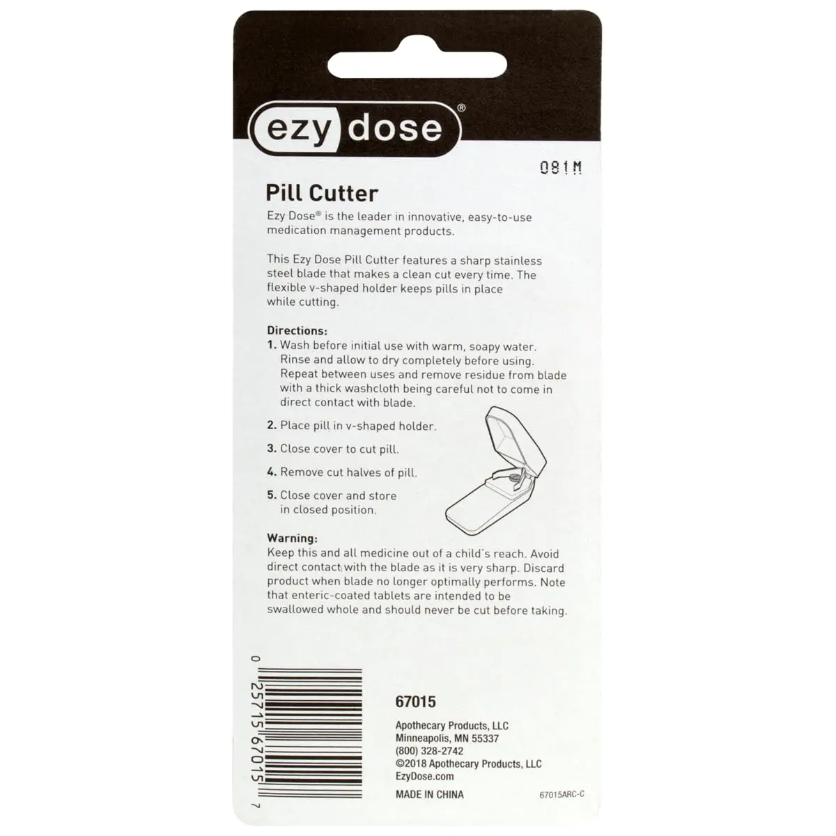 EZY DOSE Pill Cutter, Safely Cuts Pills, Vitamins & Tablets, Standard Size | Precise Cuts for Small & Large Pills - view 6