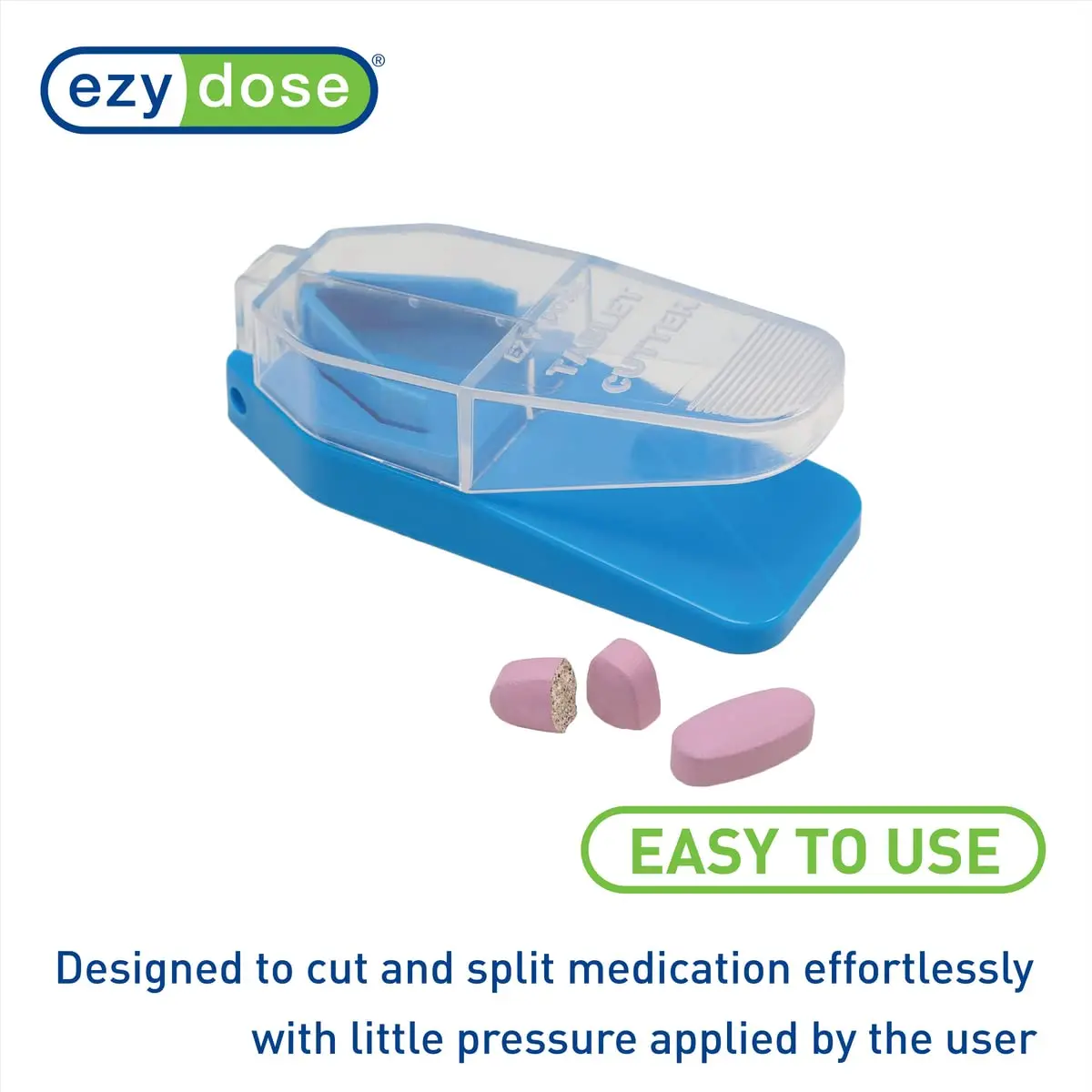 EZY DOSE Pill Cutter, Safely Cuts Pills, Vitamins & Tablets, Standard Size | Precise Cuts for Small & Large Pills - view 2