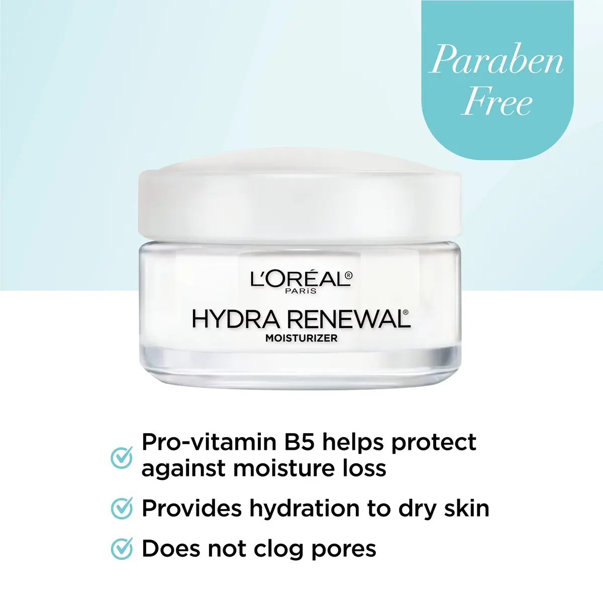 L'Oreal Paris Hydra-Renewal Face Moisturizer for Dry Sensitive Skin with Pro-Vitamin B5, 50ml (1.7 Oz) - view 3