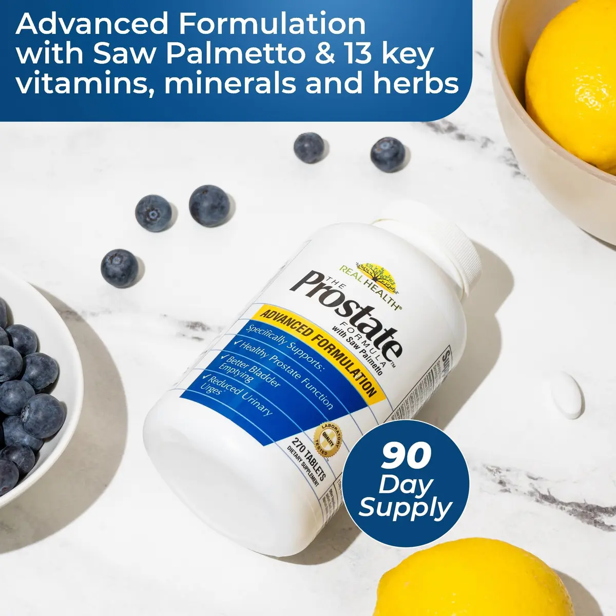 Real Health The Prostate Formula, Pomegranate, Zinc, Pumpkin - 270 Count | Supports prostate health and urinary comfort - view 2