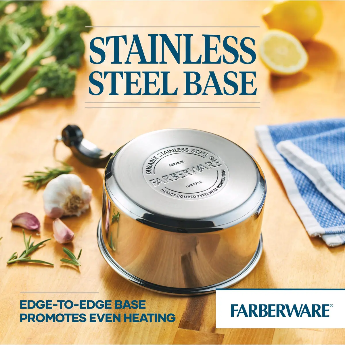 Farberware Classic Series Stainless Steel Sauce Pan with Lid, 1 Qt | Durable, Induction Compatible, Mirror Finish (120 chars) - view 6