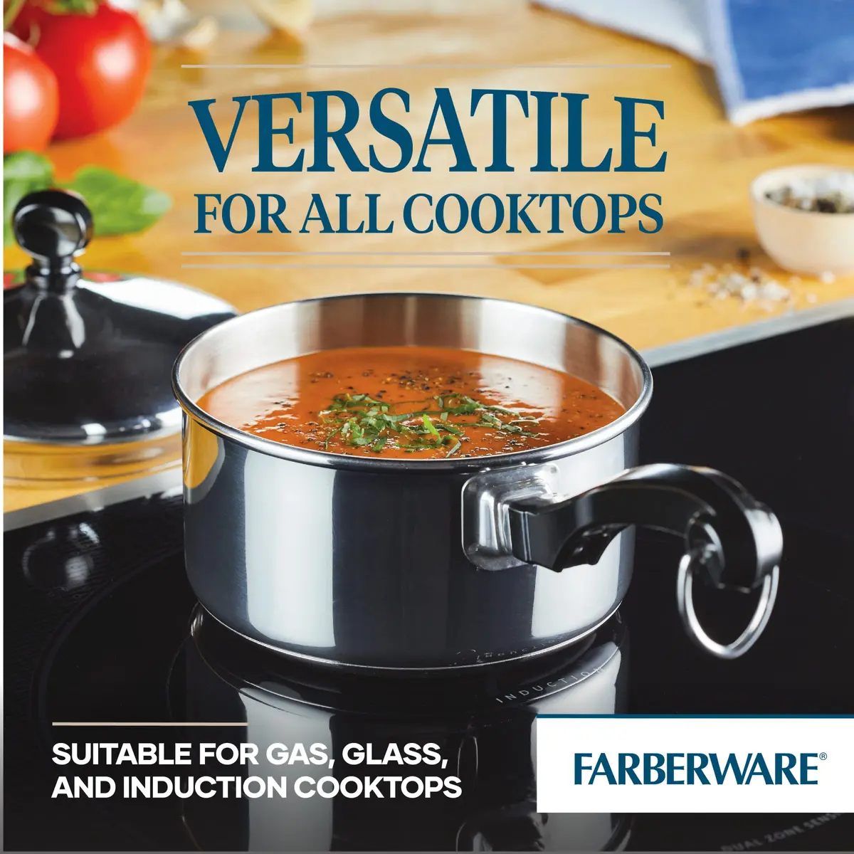 Farberware Classic Series Stainless Steel Sauce Pan with Lid, 1 Qt | Durable, Induction Compatible, Mirror Finish (120 chars) - view 3
