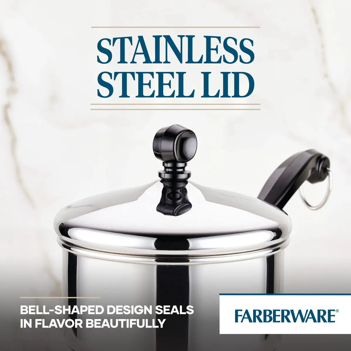Farberware Classic Series Stainless Steel Sauce Pan with Lid, 1 Qt | Durable, Induction Compatible, Mirror Finish (120 chars) - view 4
