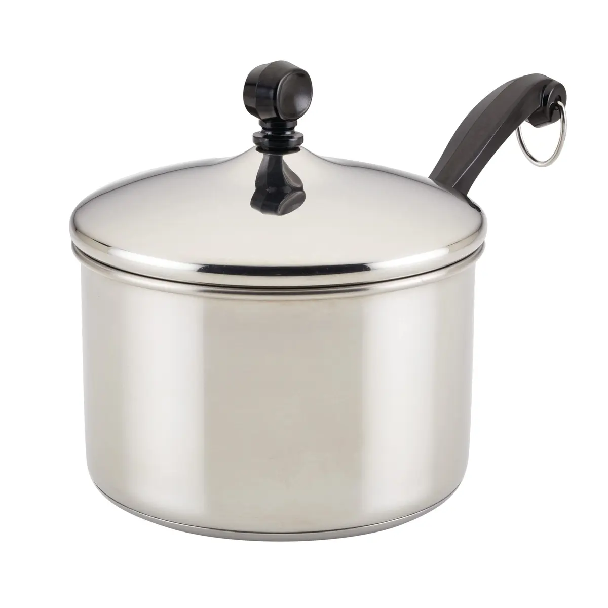 Farberware Classic Series Stainless Steel Sauce Pan with Lid, 2 Qt | Induction Compatible, Oven Safe - main product image
