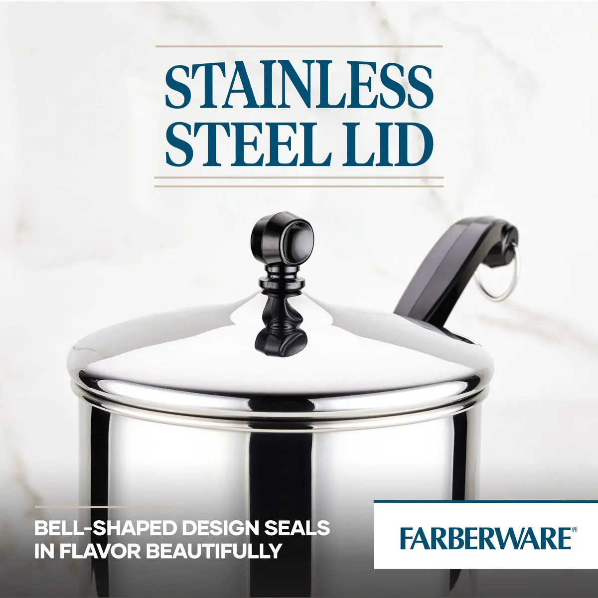 Farberware Classic Series Stainless Steel Sauce Pan with Lid, 2 Qt | Induction Compatible, Oven Safe - view 3